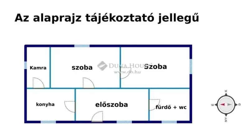 Sándorfalva 75nm-es családi ház eladó 1297nm telekkel