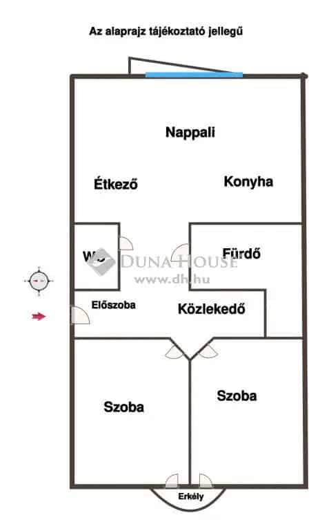 Szegedi 2 szobás tégla lakás eladó udvari beállóval