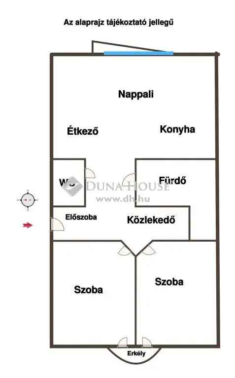 Szegedi 2 szobás tégla lakás eladó udvari beállóval