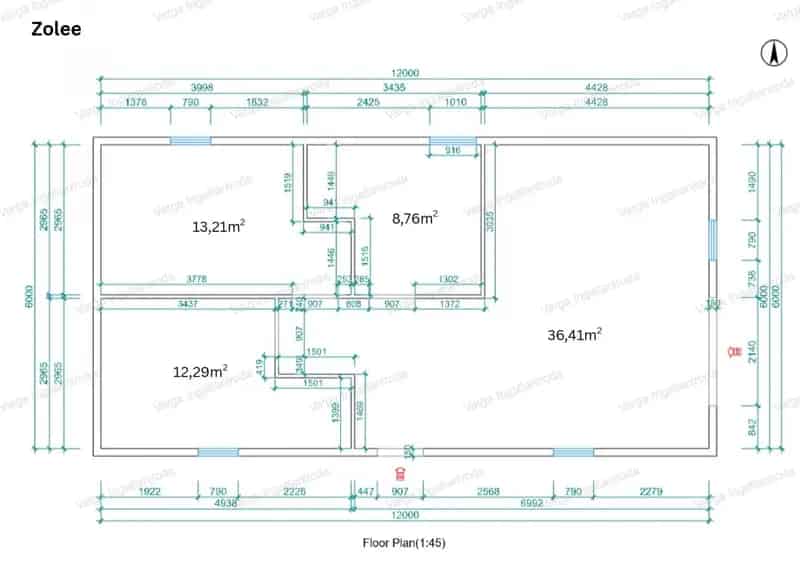 72 nm-es 3 szobás új építésű családi ház eladó