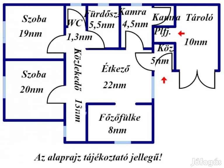 Füzesgyarmaton eladó családi ház 98 nm 1030 nm telekkel