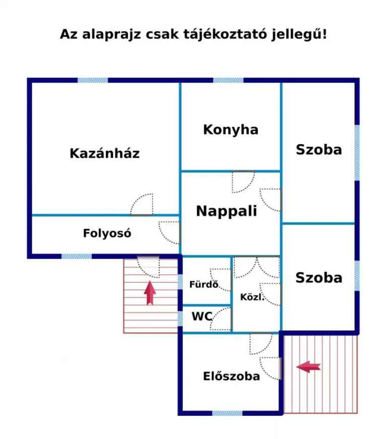 Ócsa központ közelében 2 szobás 110 nm-es tégla ház eladó