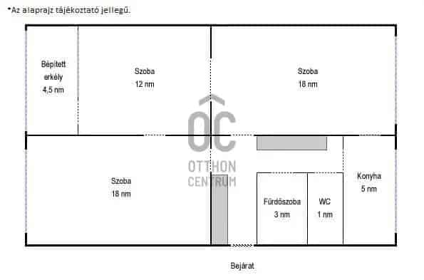 65 m2-es 3 szobás panorámás lakás Óbudán