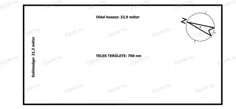 700 nm-es építési telek Monoron - Ikerház építésére alkalmas
