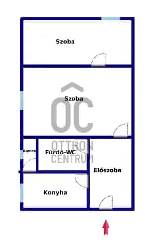 Komlói eladó lakás 51 nm 2 szoba mélyföldszint akadálymentesített