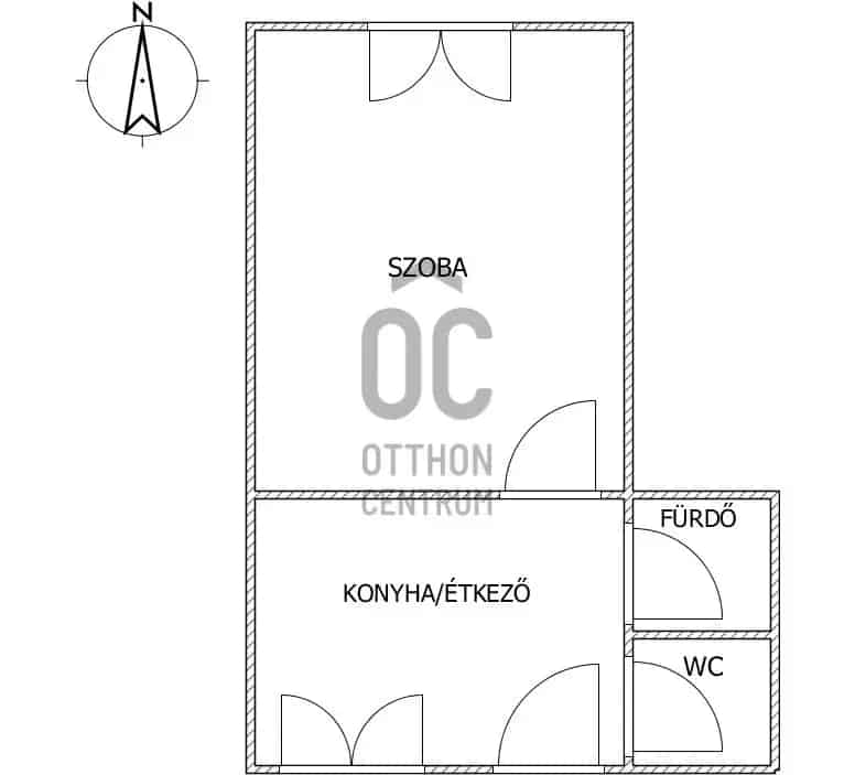 27 nm-es egy szobás lakás Pécsen Felsővámház utcában