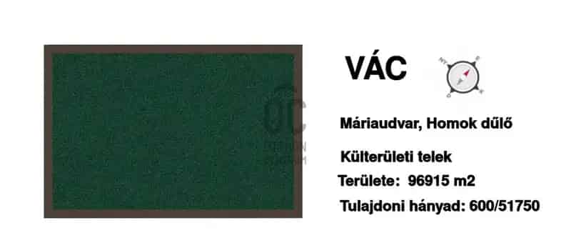 Váci eladó telek DTK015579 - 96915 m2 külterület