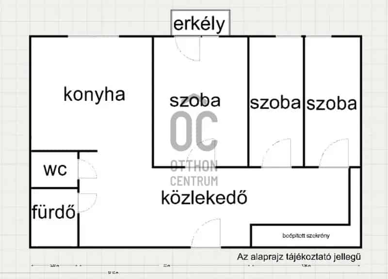 Debrecen Tokovolgy 57 nm-es 1 2 felsobas lakás elado