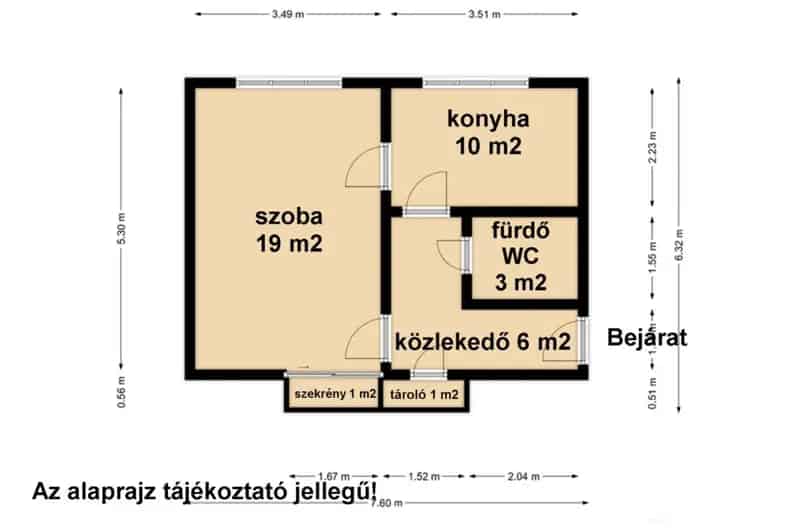Békéscsaba Kazinczy Lakás Kiadó 40m2 1 Szoba Bútorozott