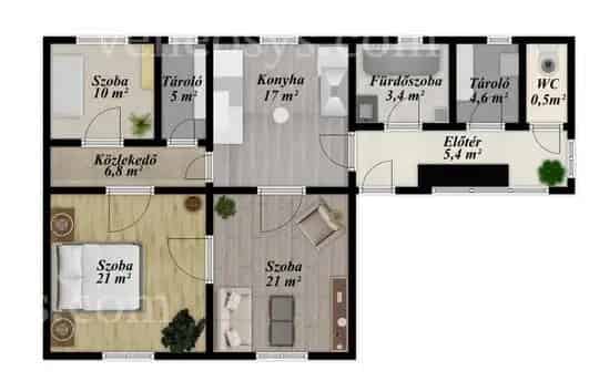 Nekézseny családi ház eladó 95m² 3 szoba 3111m² telekkel
