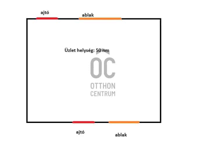 Cibakháza üzlethelység eladó 50 nm tárolóval