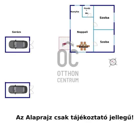 Nagykátai családi ház eladó - Nappali + 2 szoba, 1065 nm telek