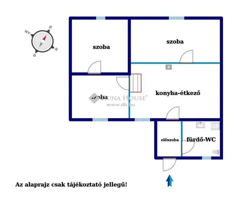 Márkó 71nm-es 3 szobás házrész eladó 140nm-es telekkel