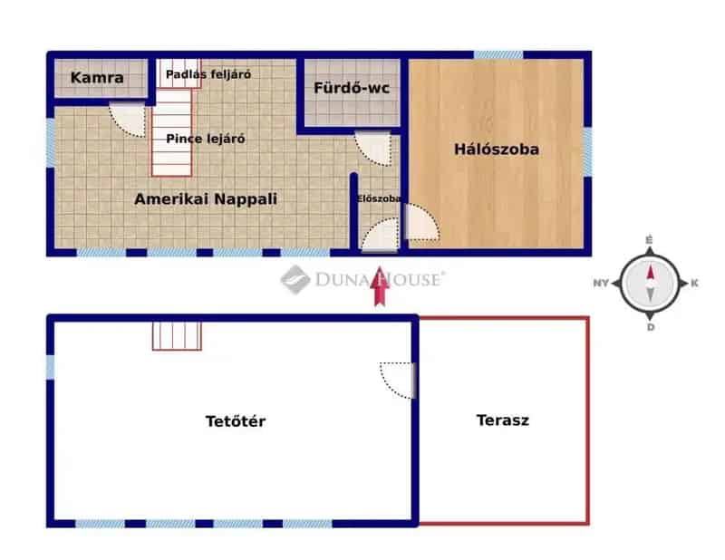 70m2-es családi ház Velencei-tó közelében 50m2 beépíthető tetőtérrel