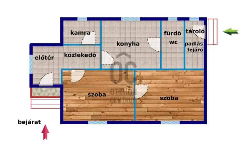 Zsédenyi családi ház eladó 65nm 2510nm telekkel felújítandó