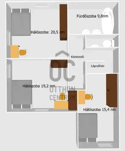 Nagytarcsai eladó ikerház 4 szoba 2 fürdő gáz cirkó klíma