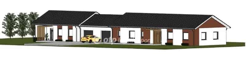 Új építésű ikerház Dunaszegen 77 m2 1259 m2 telekkel