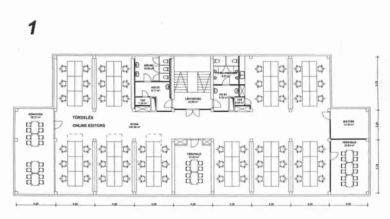 Miskolc központ iroda kiadó földszint emelet 644m2 csarnok