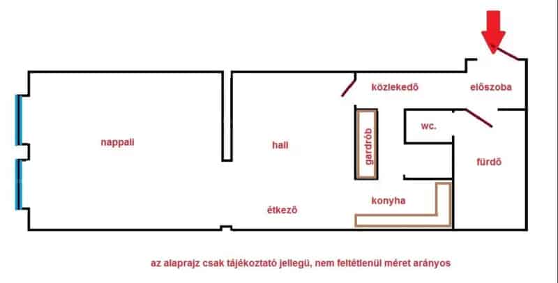 83nm-es felújított lakás Terézvárosban liftes házban