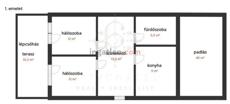 Balatonlellei 150m2-es családi ház 982m2-es telekkel eladó