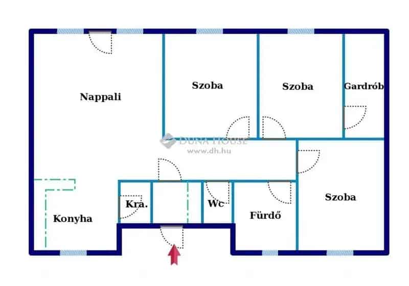 90 nm-es 3 hálós családi ház eladó