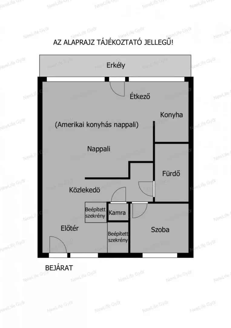 Győr Belváros 58nm-es Felújított Tégla Lakás Eladó