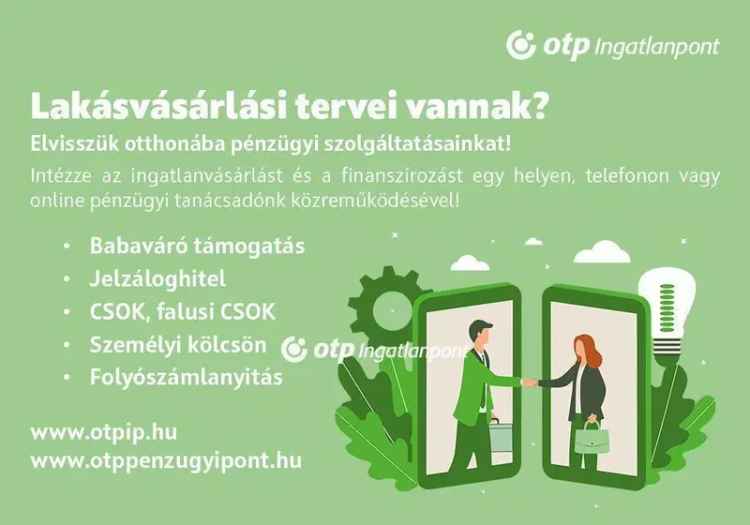 80 m2-es családi ház 35 m2-es vendégházzal eladó