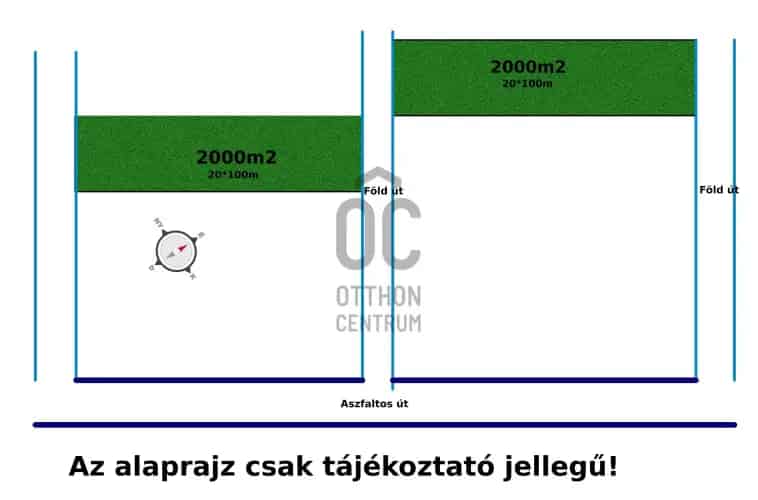 Jászberényi eladó termőföld 4000m2 2x2000m2 DTK044078