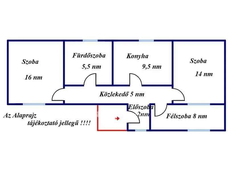 Karcagon eladó 2 szobás felújított társasházi lakás
