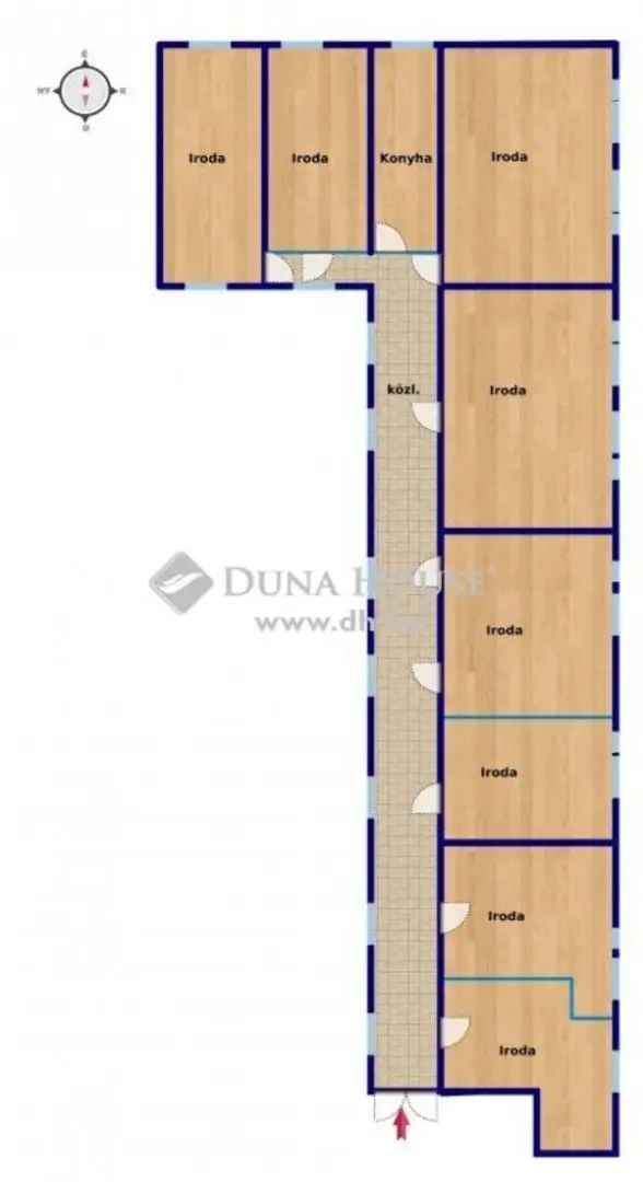Pécs Kertváros 590m2-es Irodaépület Eladó 13 Irodával és 30 Parkolóhellyel