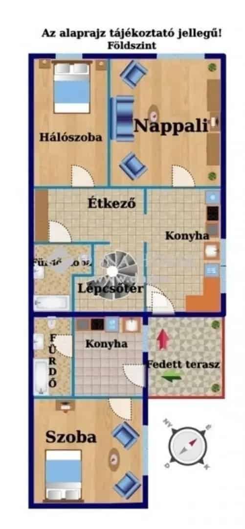 Kispest 5 szobás családi ház eladó 3 fürdőszobával