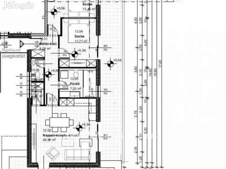 Siofok Vízparti Penthouse 75nm 3 Szoba Nappali 94nm Erkély 75nm Tetőterasz