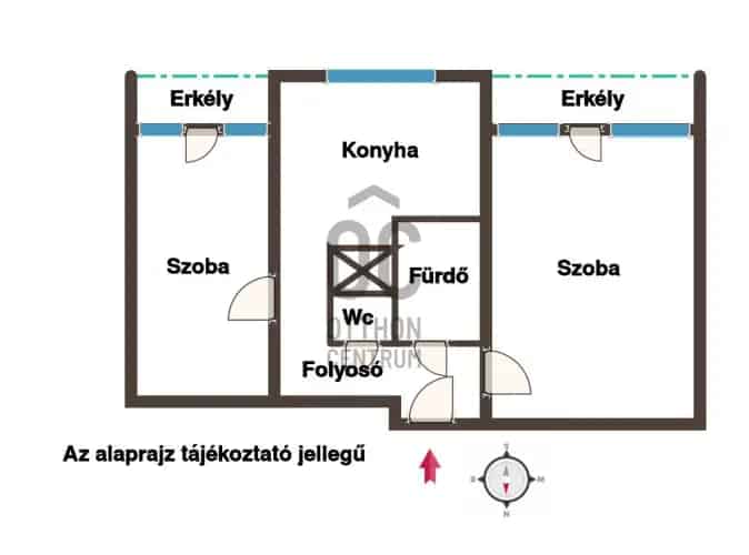 Nagykanizsa eladó panel lakás 54nm 2 szoba erkély
