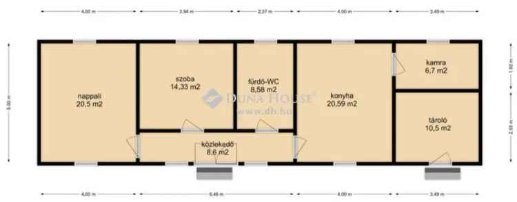 88m2-es ház 9169m2 telekkel Hagyároson