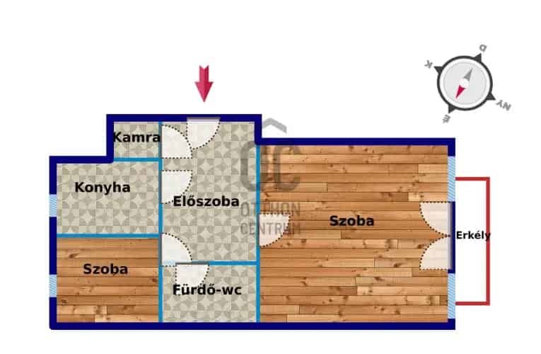 Vasvári eladó lakás felújítandó 2 szoba 56nm