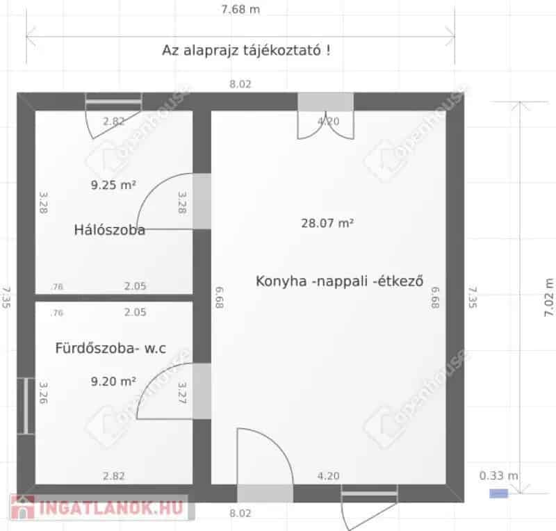 Eladó hétvégi ház Monorierdőn 47 nm 1040 nm telekkel