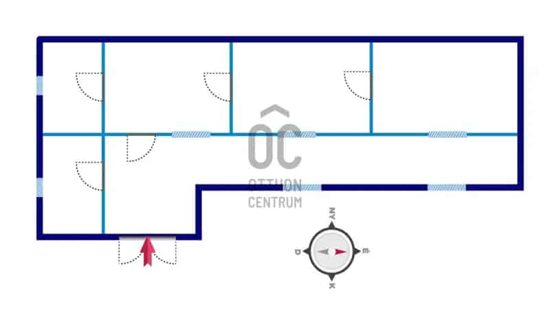 Bajai eladó házrész 64 m2 saját udvarral felújítandó