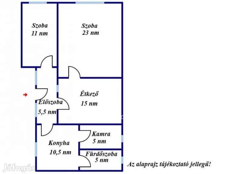 75 nm-es ház eladó Békésen - 1 1 szoba - felújítandó
