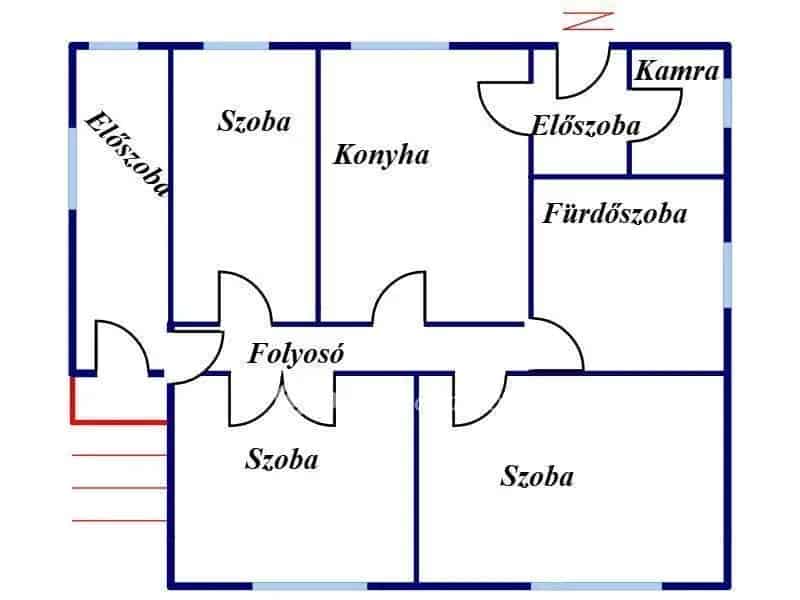 Szomor - 100 m2-es családi ház 1736 m2 telekkel