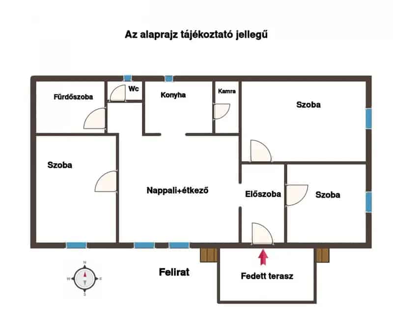 Sátorhelyi családi ház eladó - 3 szoba, garázs, kert