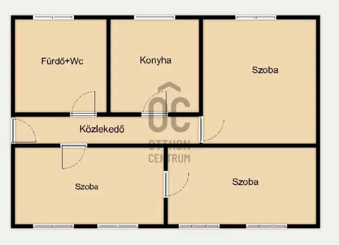 Kecskeméti eladó lakás 77 nm földszint 3 szoba felújítandó