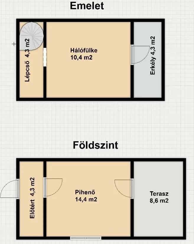 40 nm-es hétvégi ház eladó Palotáson tó közelében