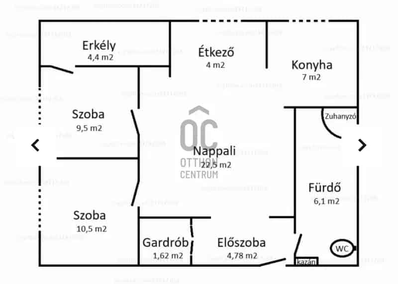 Debrecen Nagyerdő 66m2-es Klimatizált Tégla Lakás Zárt Garázzsal