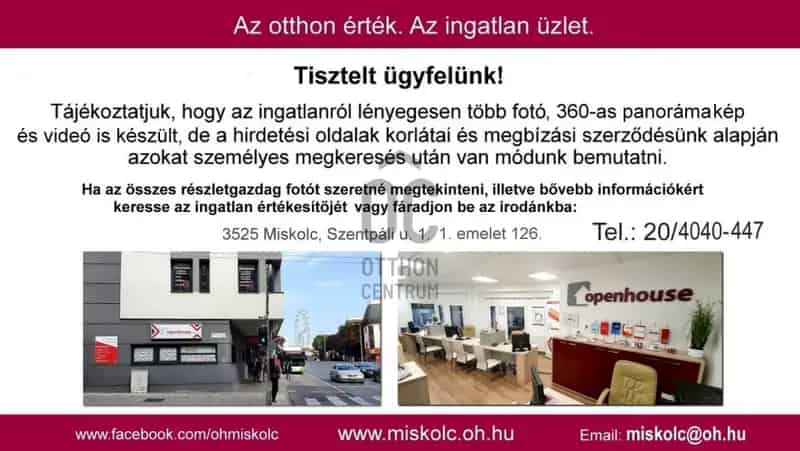 Miskolci eladó telek Kiliánban 1135 m2