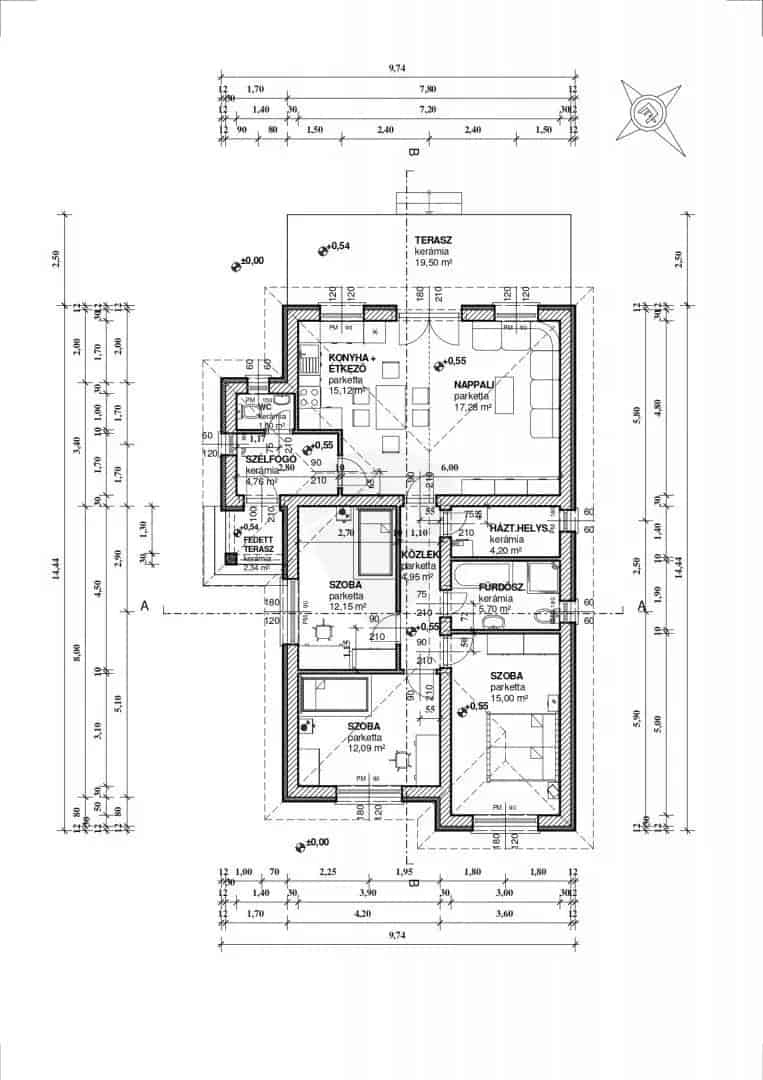 2 db 93m2-es új családi ház Dányban eladó