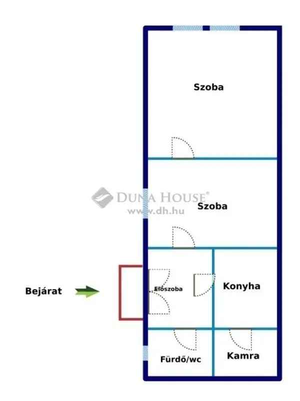 Családi ház eladó Málom főutcáján felújítandó, 79 nm területtel