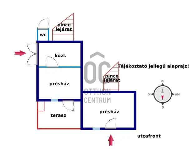 Pázmándi panorámás szőlőskert dupla présházzal eladó