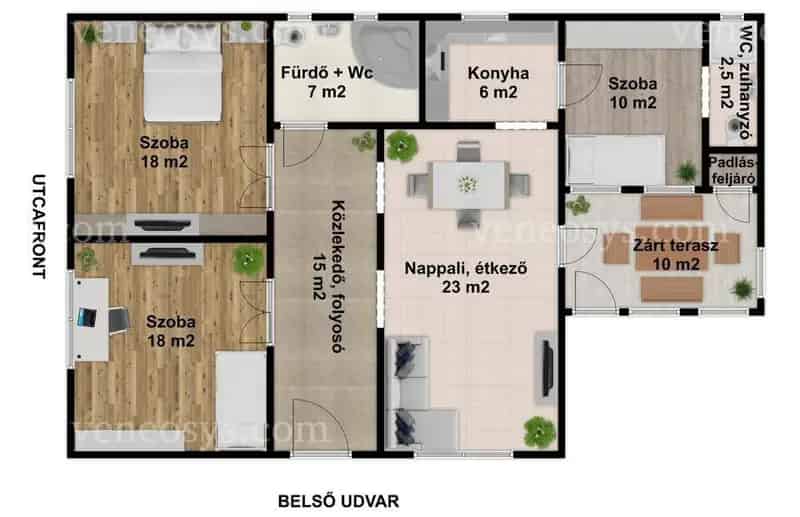 Györköny 100m2-es családi ház eladó nagy telekkel