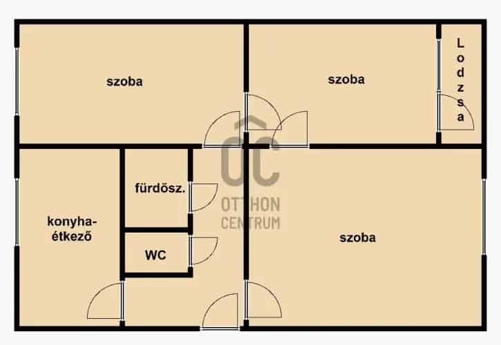 Debrecen belváros 60 nm-es 3 szobás panellakás eladó