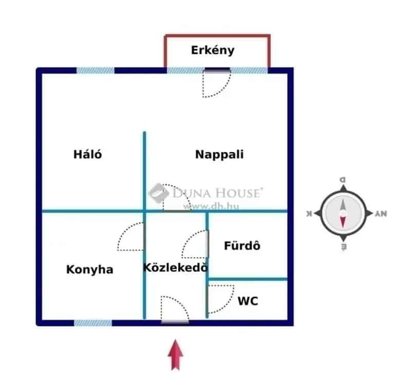 39 nm-es felújított lakás Kecskeméten erkéllyel